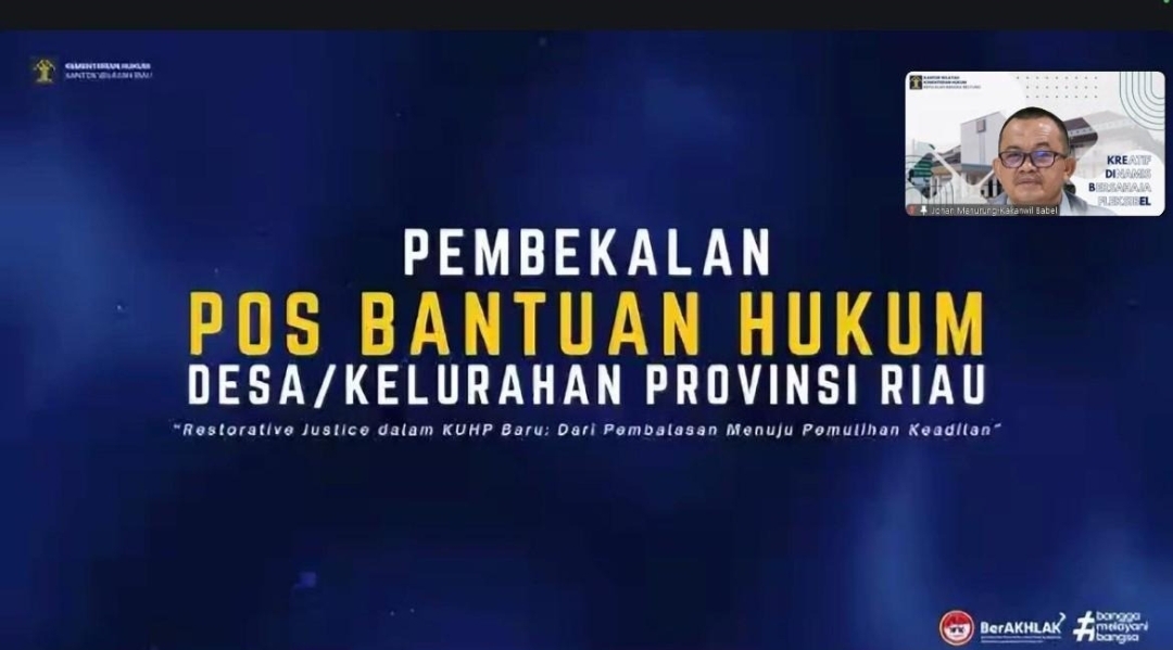Restorative Justice dalam KUHP Baru Jadi Sorotan, Kanwil Kemenkum Babel Perkuat Peran Posbankum Desa-Kelurahan