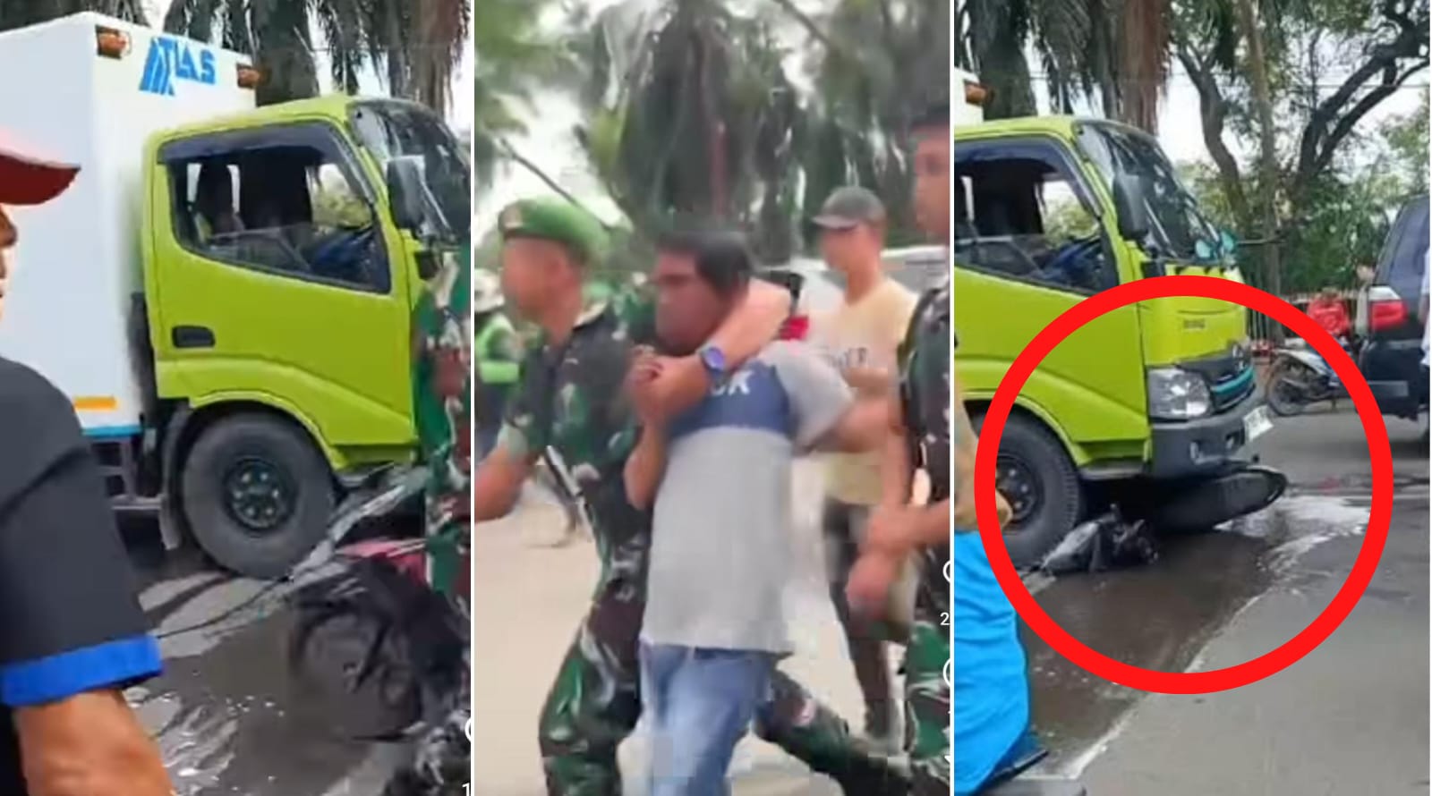 Bawa Kabur Mobil Box, Pria di Palembang Tabrak Motor Depan Markas TNI, Nyaris Tewas Diamuk Massa 