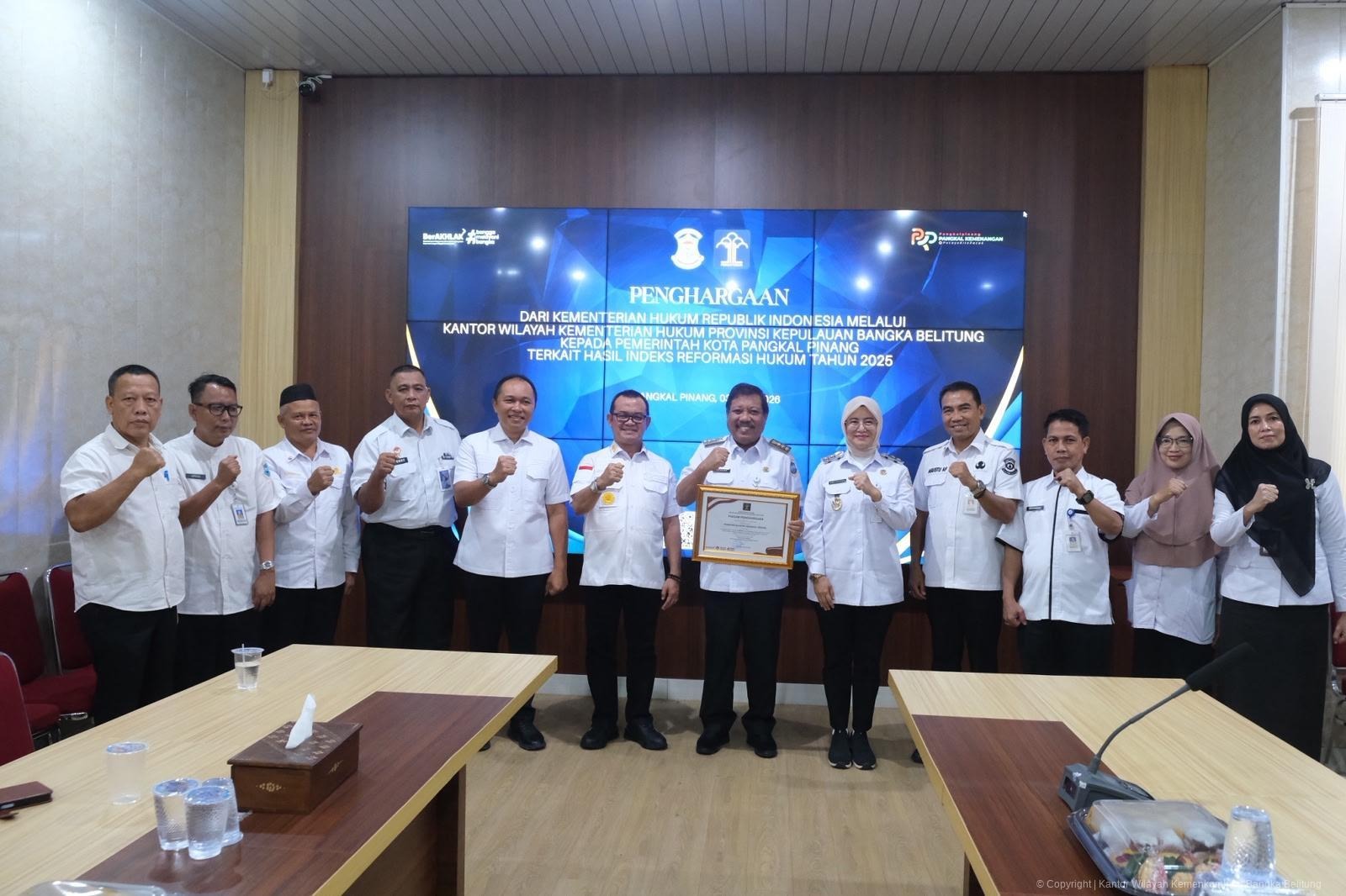 Posbankum Kelurahan Diperkuat, Pangkal Pinang Catat Nilai 99,40 pada Indeks Reformasi Hukum