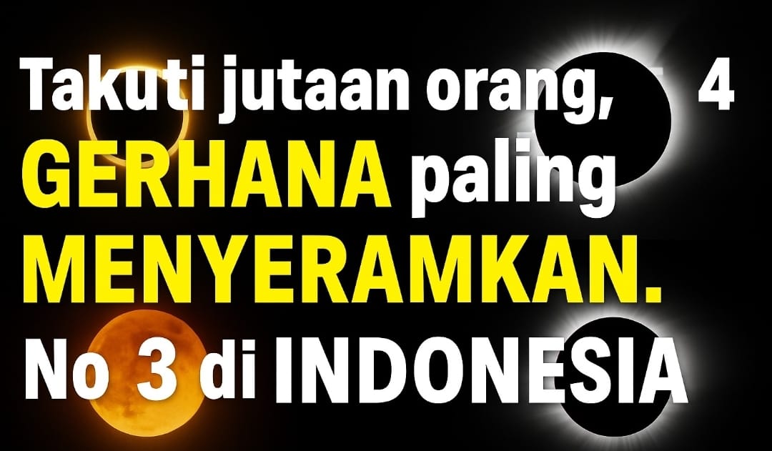 Bikin Dunia Mencekam! 4 Gerhana Paling Menyeramkan, Salah Satunya Terjadi di Tanah Air