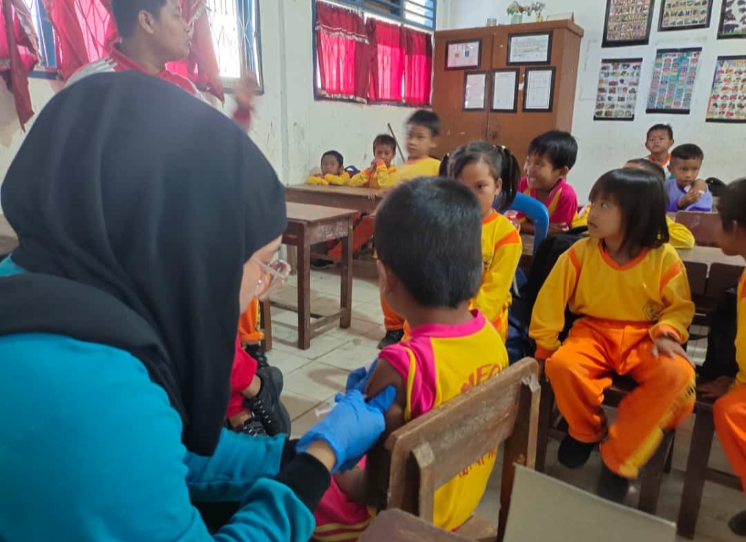 Cegah Penyakit Menular, 16 Sekolah Dasar Di Kabupaten OKI Imunisasi BIAS