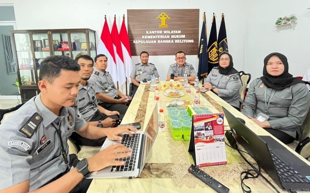 Dukung Tertib Administrasi Parpol, Kanwil Kemenkum Babel Ikuti Rakor Penerbitan SKT secara Virtual