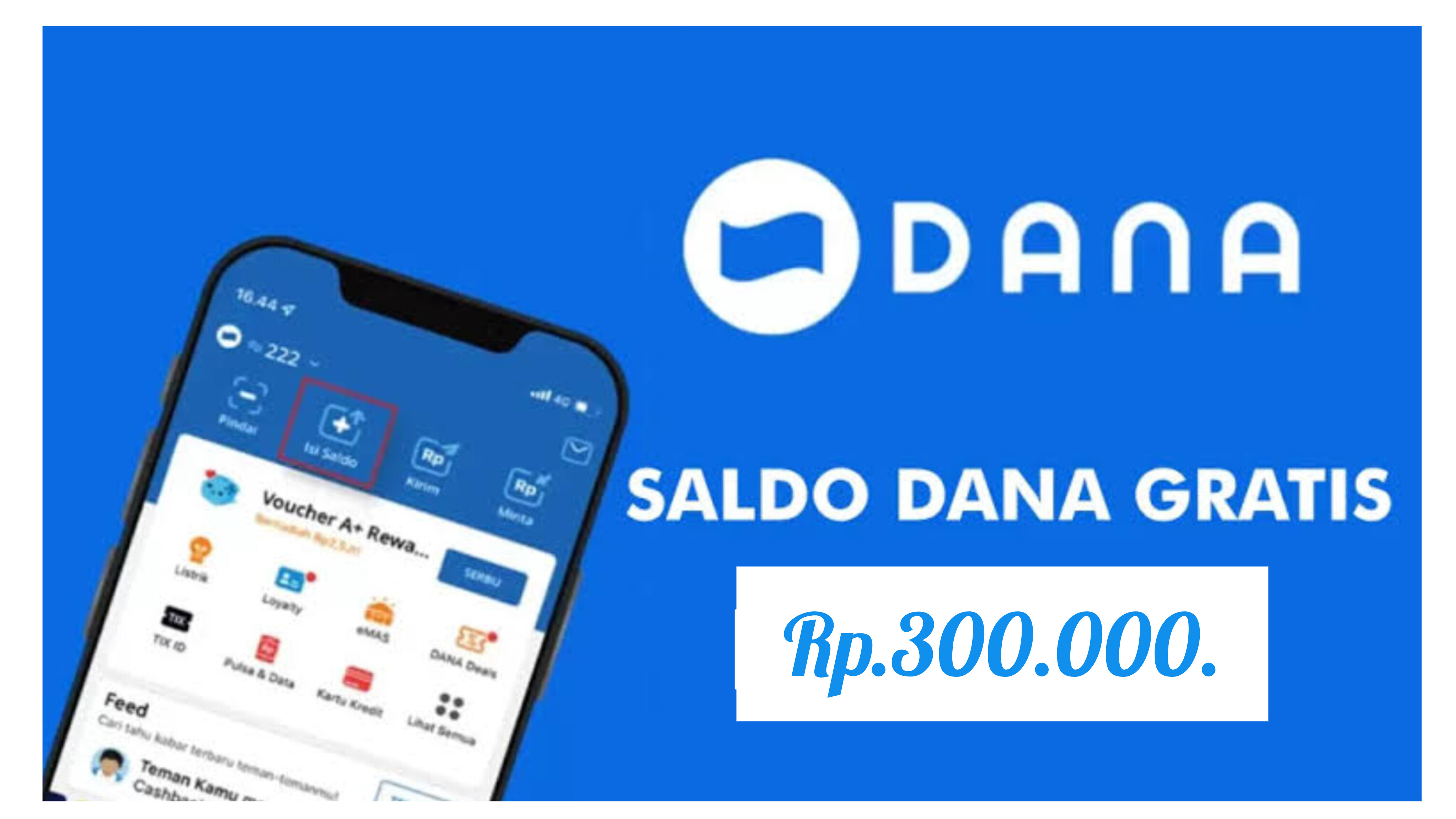 Kesempatan Terbatas dapat Saldo Gratis Hingga Rp.300.000. Klik Link Dana Kaget Sekarang!