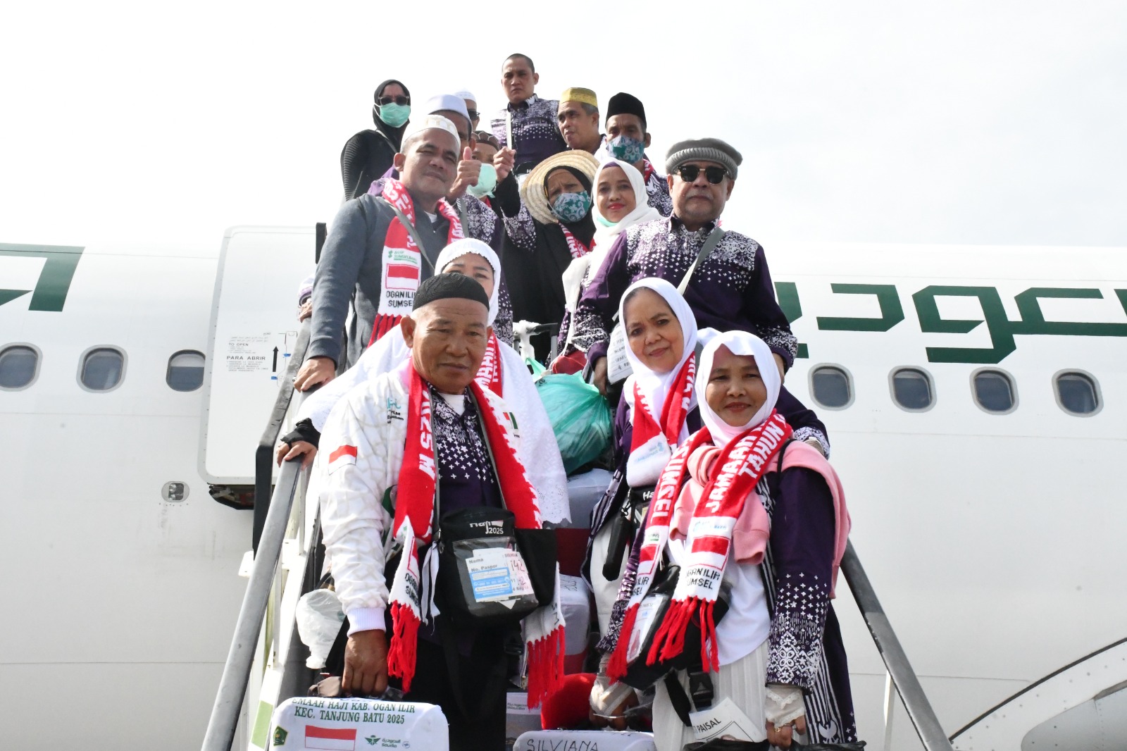 Kloter 11 Debarkasi Palembang Asal Ogan Ilir Tiba di Tanah Air, Seorang Jemaah Haji Masih Dirawat di Makkah