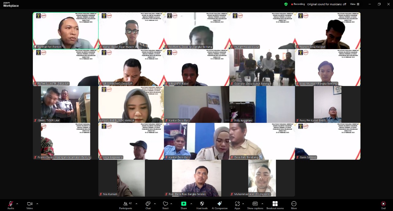 116 Peserta Lolos Verifikasi Pelatihan Paralegal Serentak Angkatan II di Babel, Siap Tingkatkan Akses Keadilan