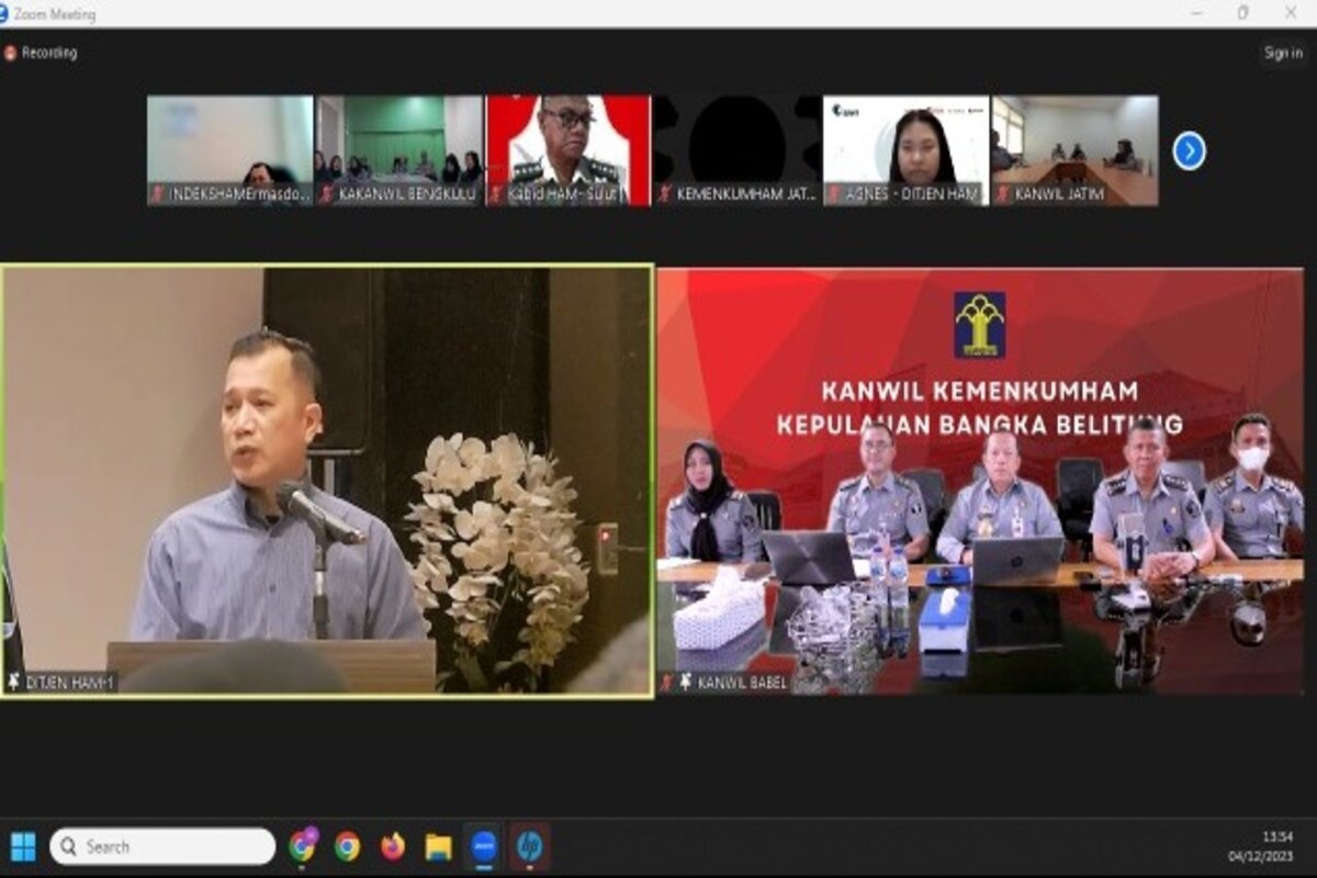 Kakanwil Kemenkumham Babel Ikuti Seminar Indeks Hak Asasi Manusia Indonesia, Ini Kata Dirjen HAM