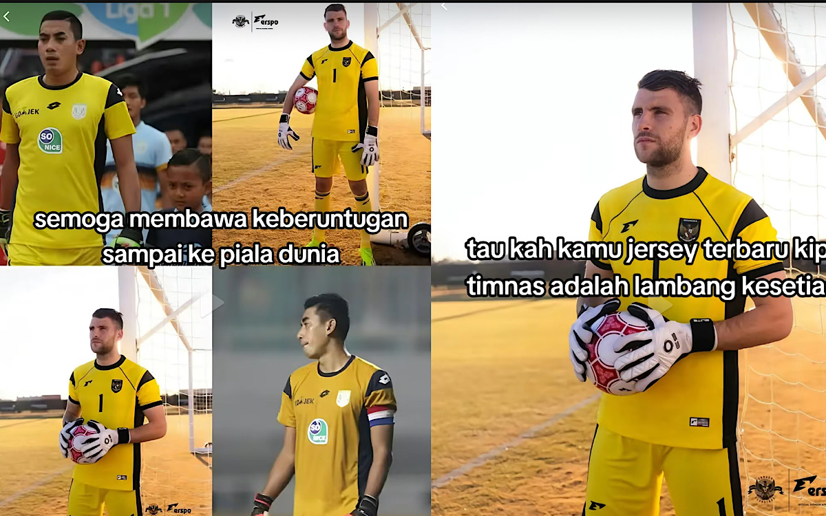 Merinding, Jersey Baru Kiper Timnas Garuda Mirip Baju Legenda ‘Nomor 1’ Persela Lamongan yang Dikenal Setia  