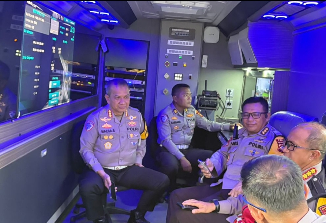 Polda Sumsel Kerahkan Mobile Command Center di Betung, Pantau Mudik Real-Time