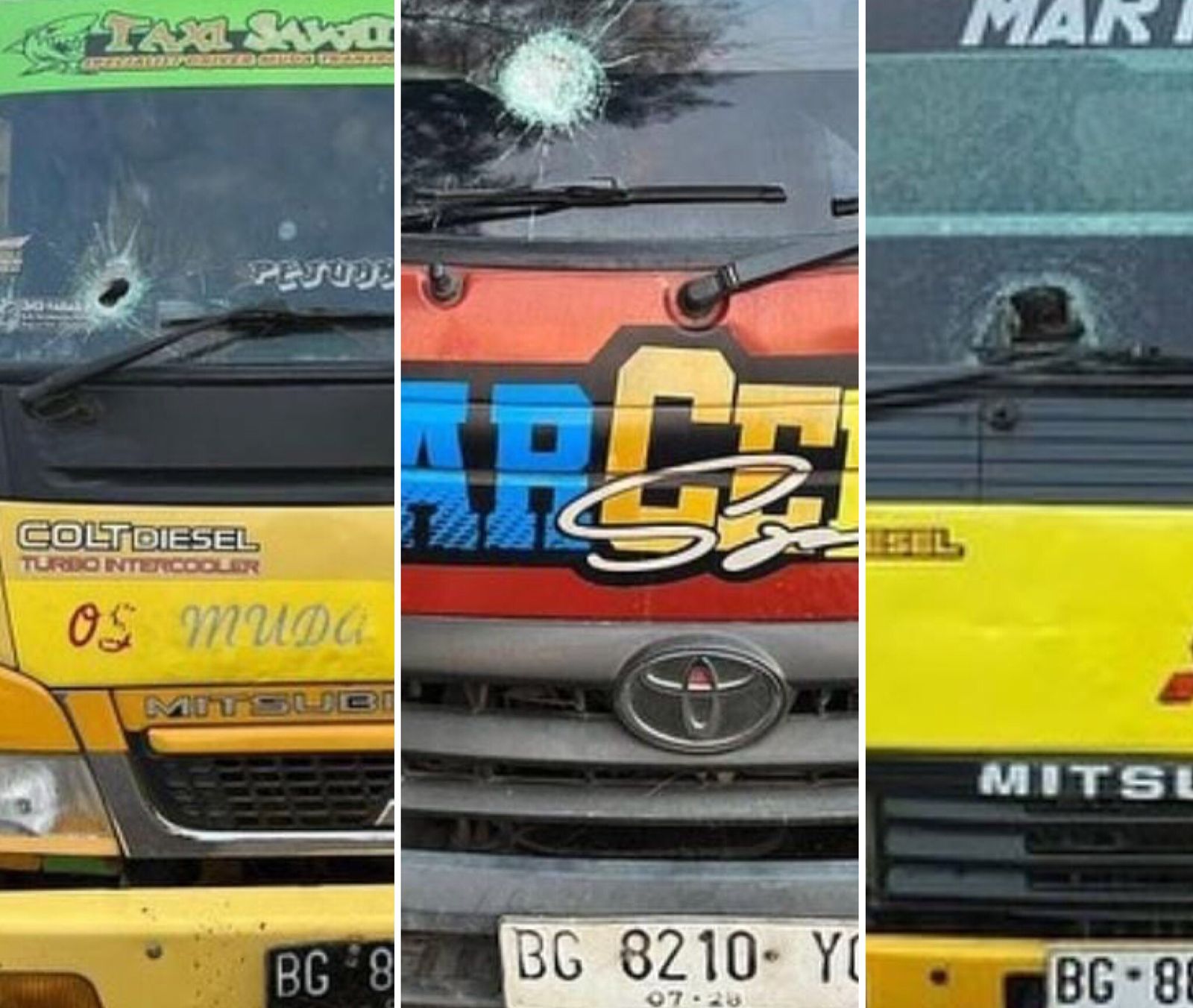 Polisi Amankan 3 Pelaku Pelempar Batu ke Kaca Mobil Truk di Jalintim Palembang-Betung