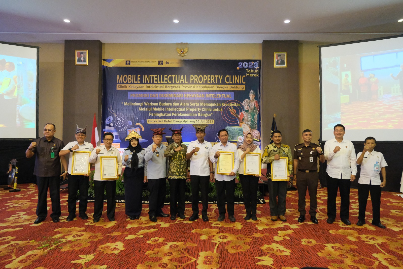 Pj. Gubernur Suganda Buka Mobile Intellectual Property Clinic Kemenkumham Babel