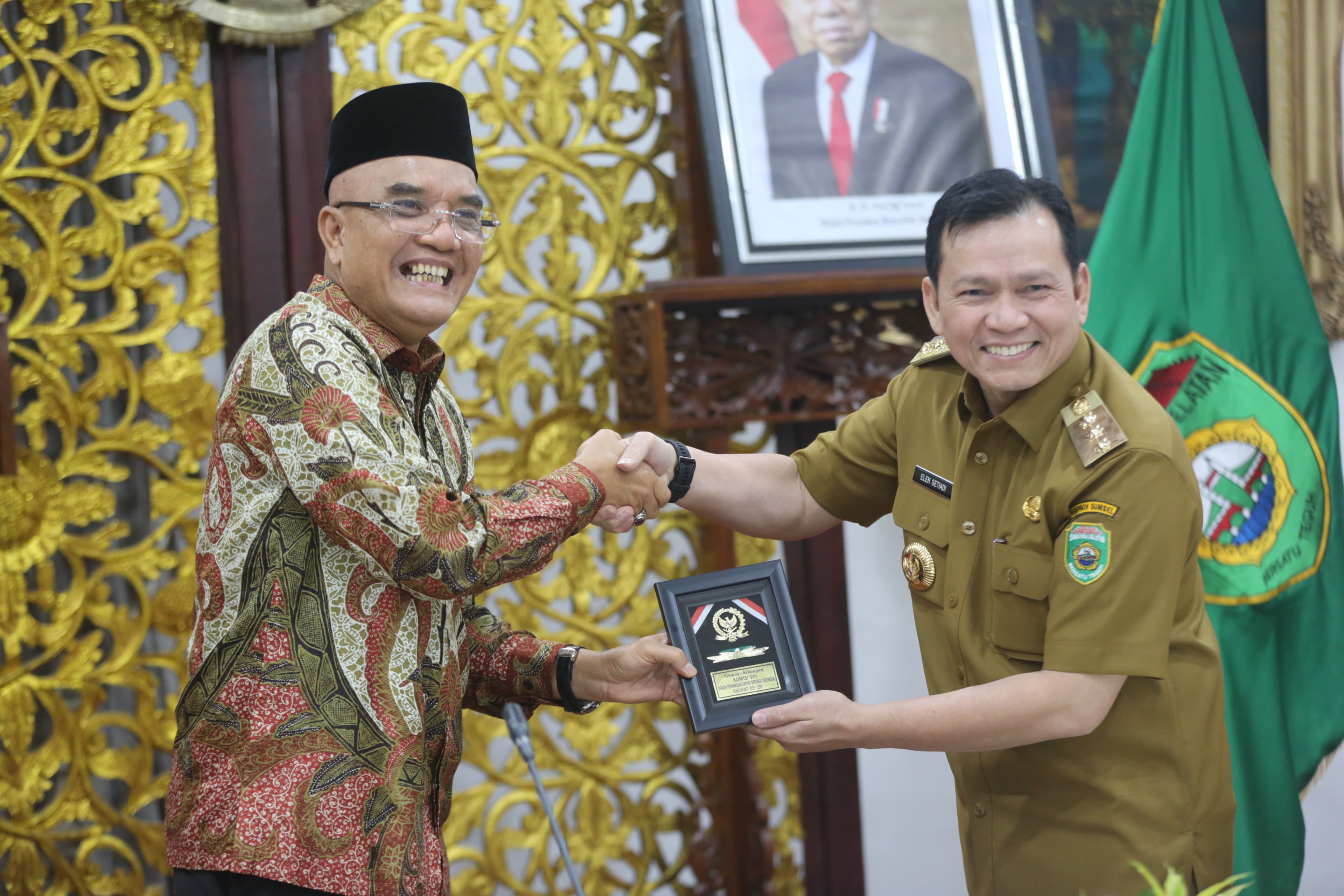 Terima Kunjungan Komisi VIII DPR RI, Pj Gubernur Elen Setiadi Paparkan Program Unggulan Pemprov Sumsel