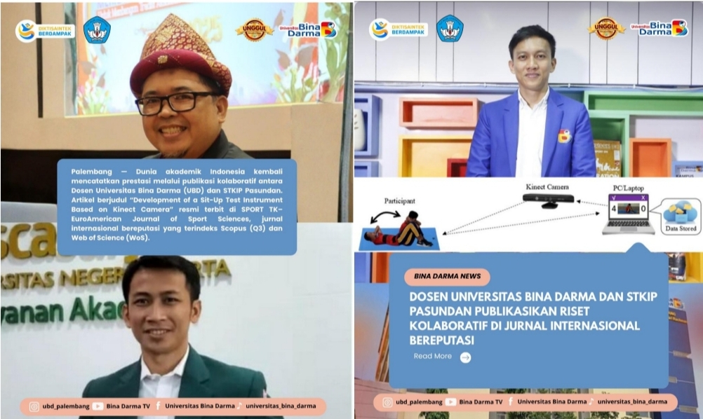 Riset Sport Science Berbasis Kinect Karya Dosen UBD-STKIP Pasundan Dipublikasikan di Jurnal Internasional
