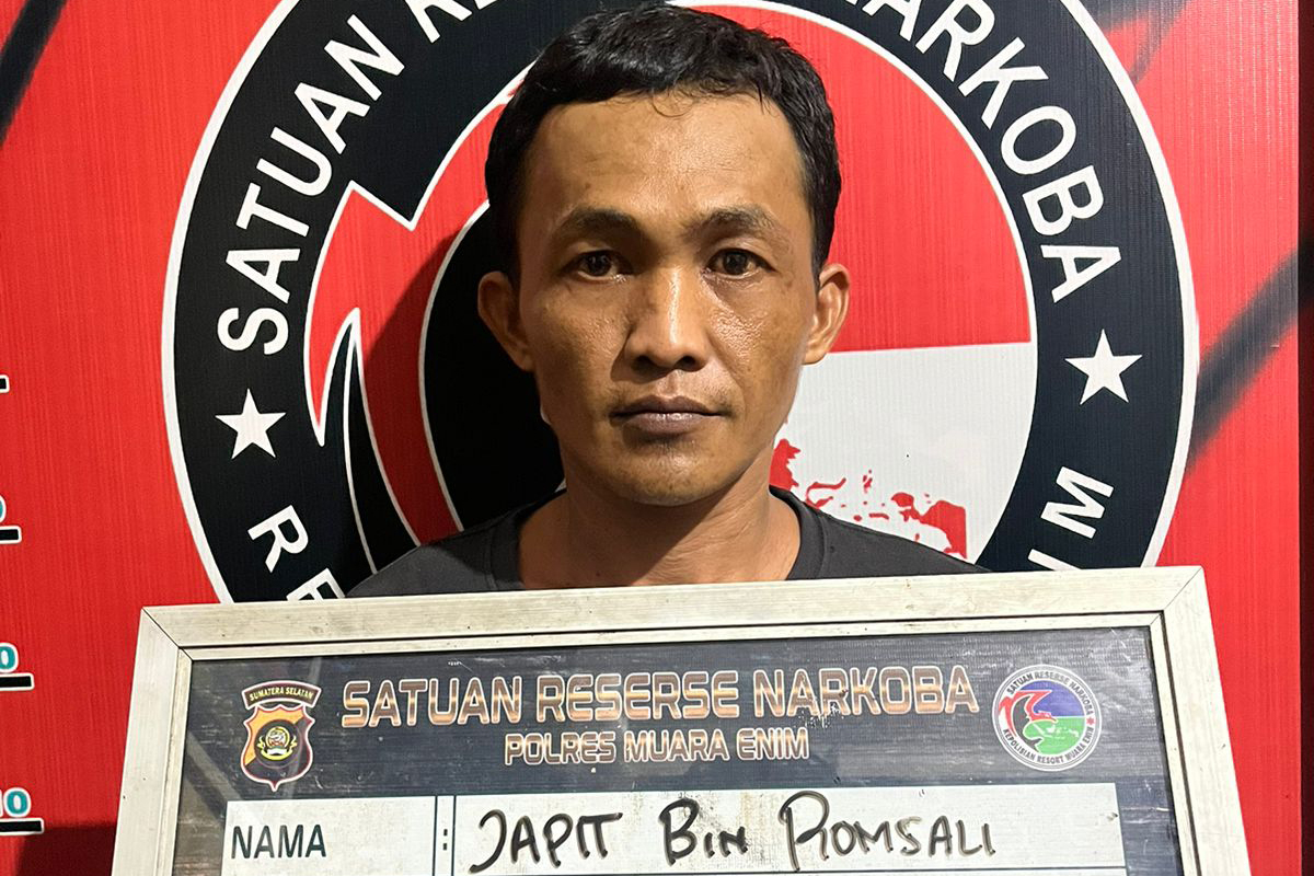 Sat Res Narkoba Polres Muara Enim Tangkap Pengedar Sabu di Desa Tapus, Barang Bukti 10,55 Gram Sabu Diamankan