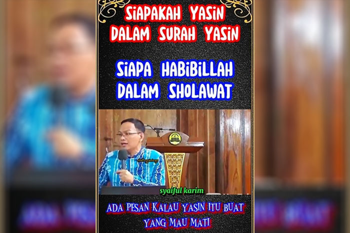 Ragukan Tafsir Yasin dalam Al Quran, Penceramah Syaiful Dikecam Warganet Karena Mirip Ajaran Panji Gumilang