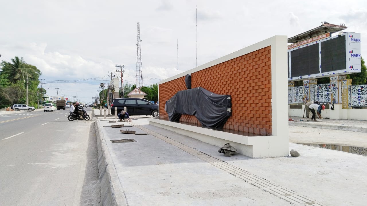 Trotoar Percontohan Ogan Ilir Hampir Selesai, Selanjutnya Bangun Pedestrian Sepanjang Jalan Kota Indralaya