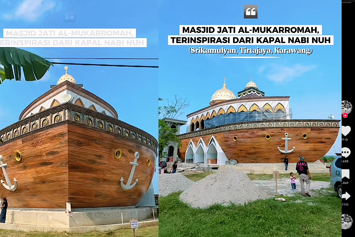 Indahnya Masjid Jati Al Mukarromah Karawang, Terinspirasi Bahtera Nabi Nuh