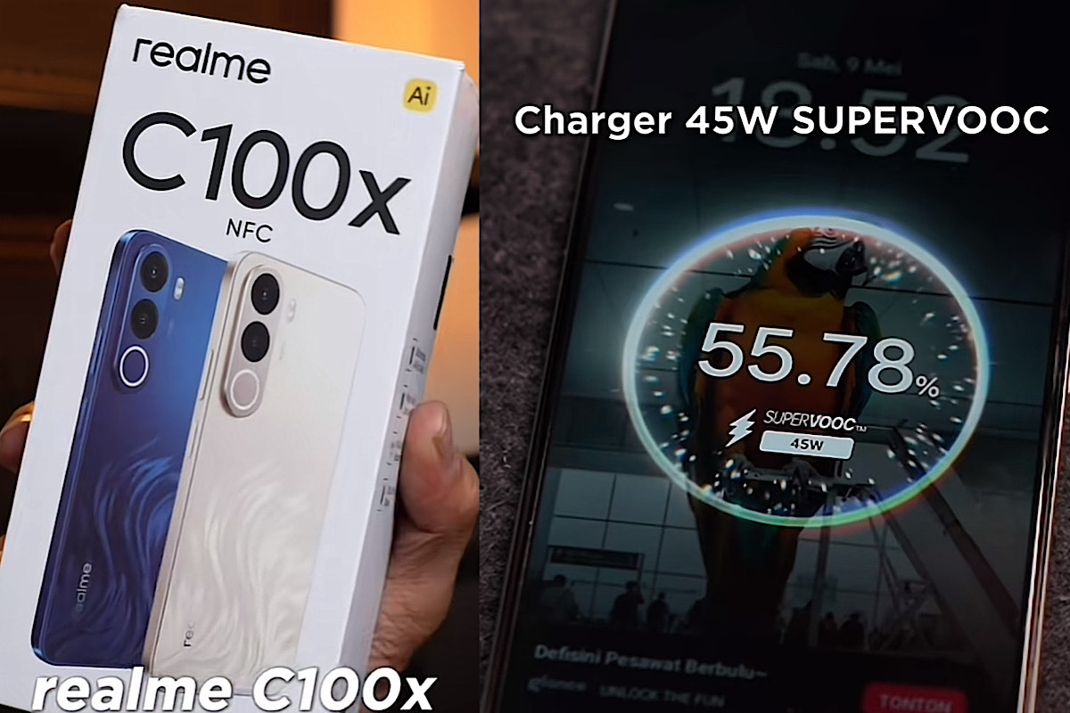 HP Baterai Besar & Durabilitas Tinggi, Realme C100x Kuat Dilindas Sepeda Motor
