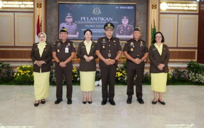 Kajati Lantik Kajari OKU Selatan Bambang Setiawan, Sosok Jaksa Teladan Peraih Adhyaksa Awards