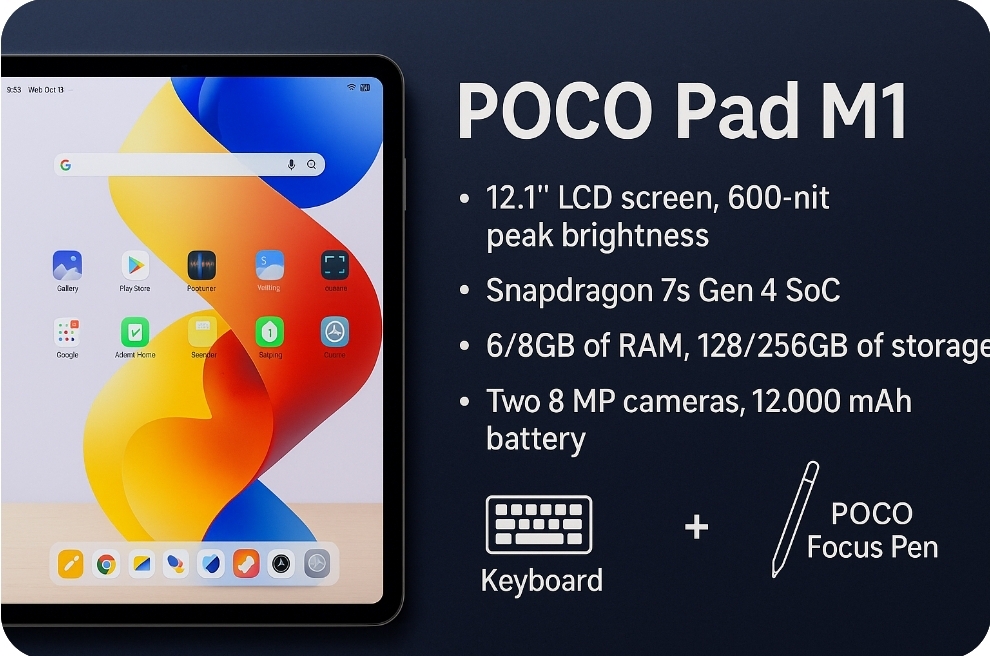 SAH Disertifikasi! POCO Pad M1 Bawa Baterai Monster 12.000 mAh, Harga Tetap Nendang?
