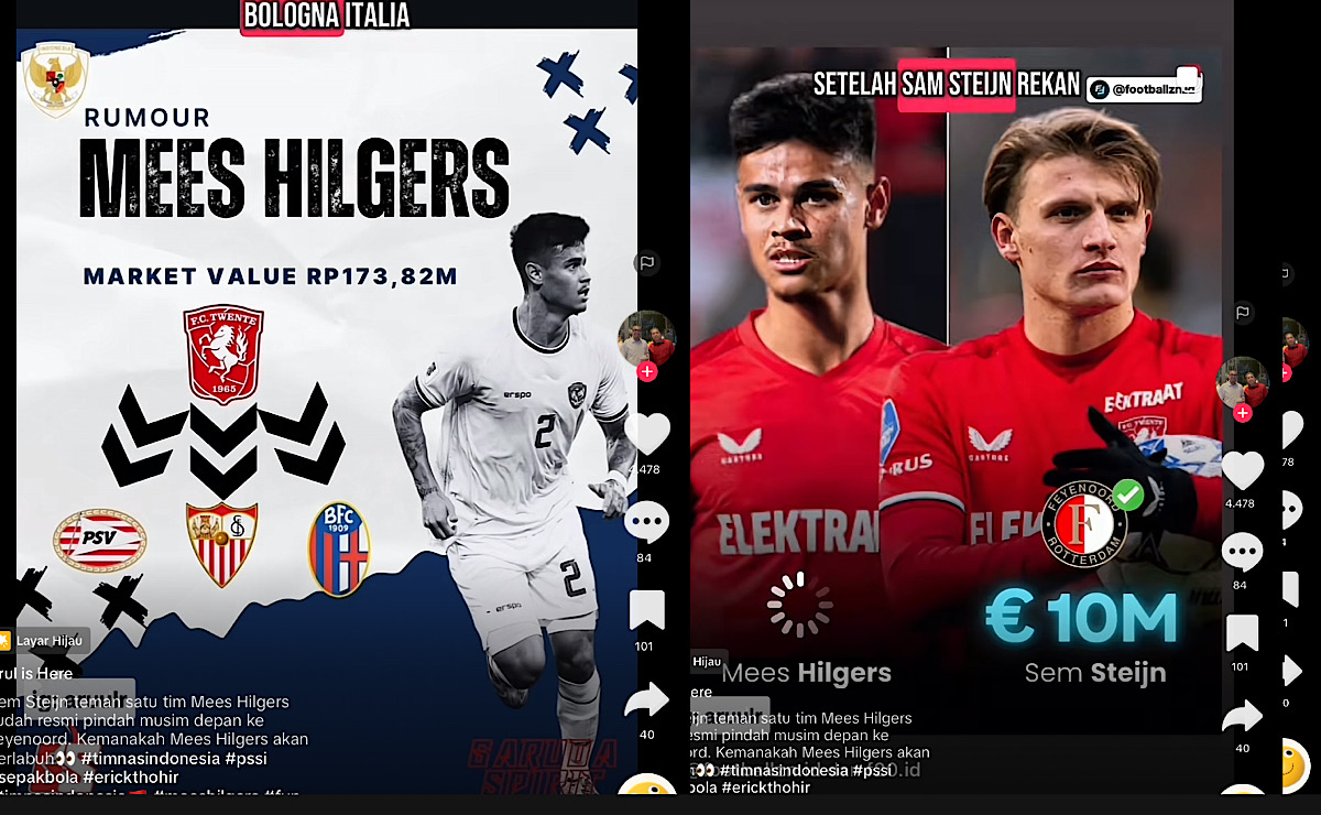 Sem Steijn Teman Mees Hilgers Sudah Laku 10 Juta Euro ke Feyenoord, Bek Timnas Indonesia Bakal Kemana?