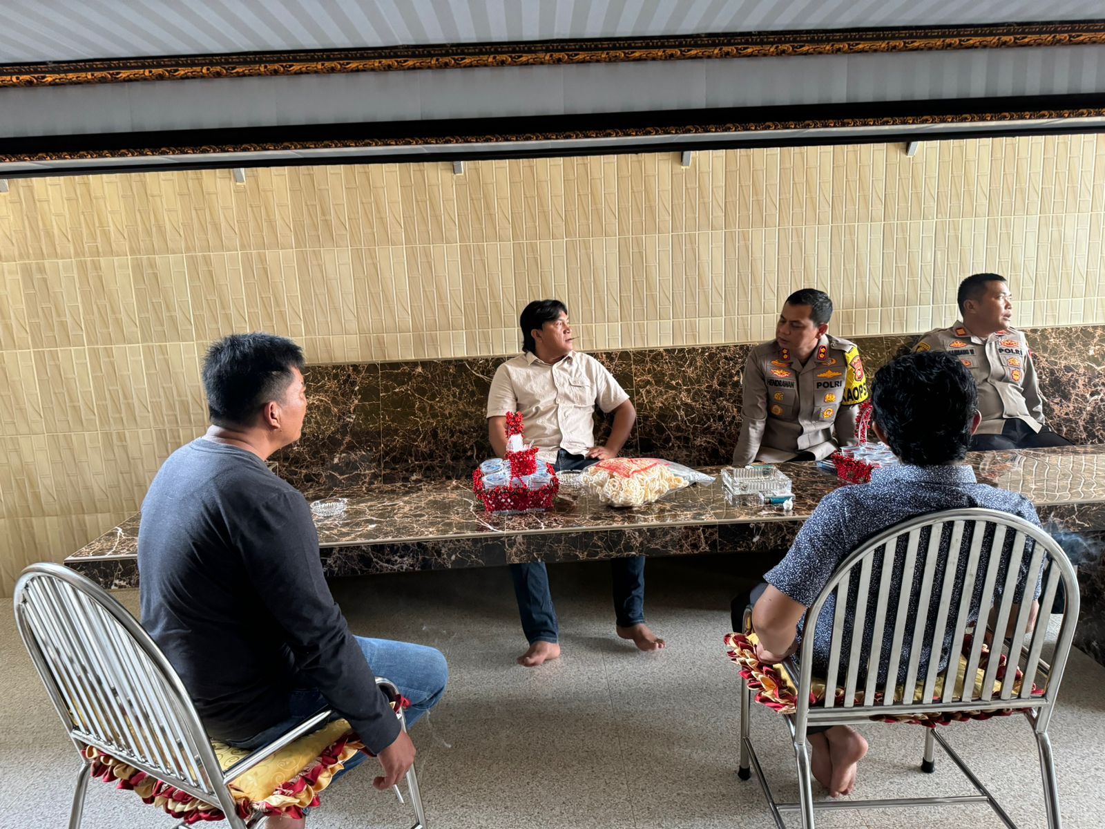 Cegah Konflik, Polres OKI Sambang Patroli Dialogis di Desa Sungai Sodong Mesuji