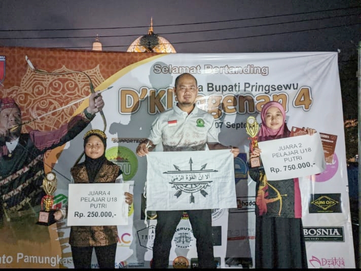 Aisyah dan Rara Atlet Panahan Asal Ogan Ilir Raih Juara di Kejuaraan Nasional Piala Bupati Pringsewu Lampung