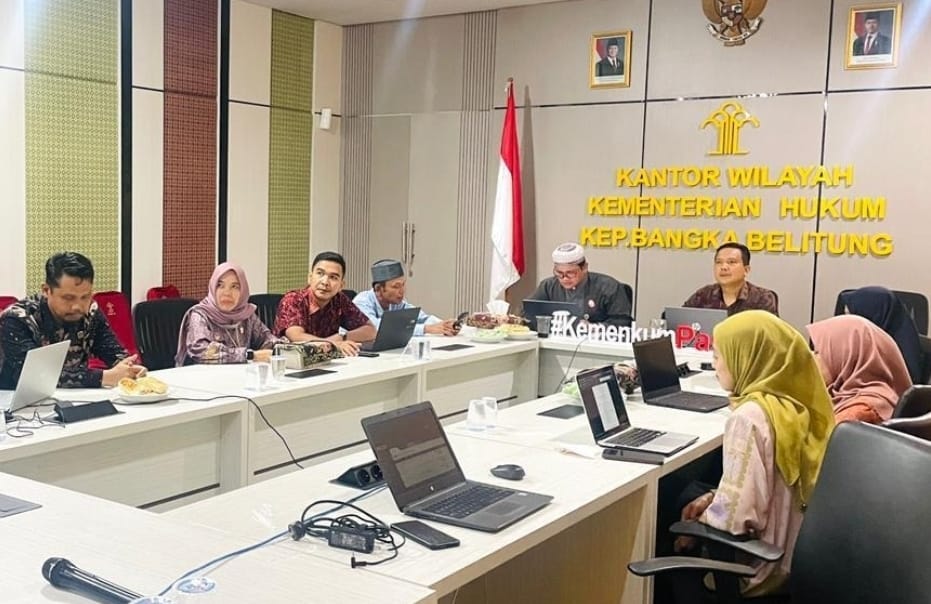 Kanwil Kemenkum Babel Harmonisasikan Tiga Raperbup Kabupaten Belitung, Begini Poinnya
