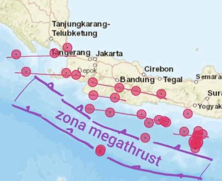 Megathrust Terdeteksi di Area Lebak Banten, dengan Ketinggian Tsunami Capai 20 Meter