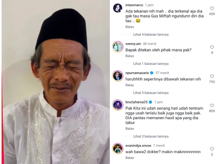 Sunhaji Nangis Minta Prabowo Tolak Pengunduran Diri Gus Miftah, Warganet Curigai Adanya Intimidasi