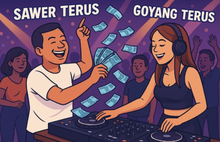 Heboh Video Diduga Oknum Anggota DPRD Lampung Utara Asik Berjoget Sawer DJ, Warganet Geram