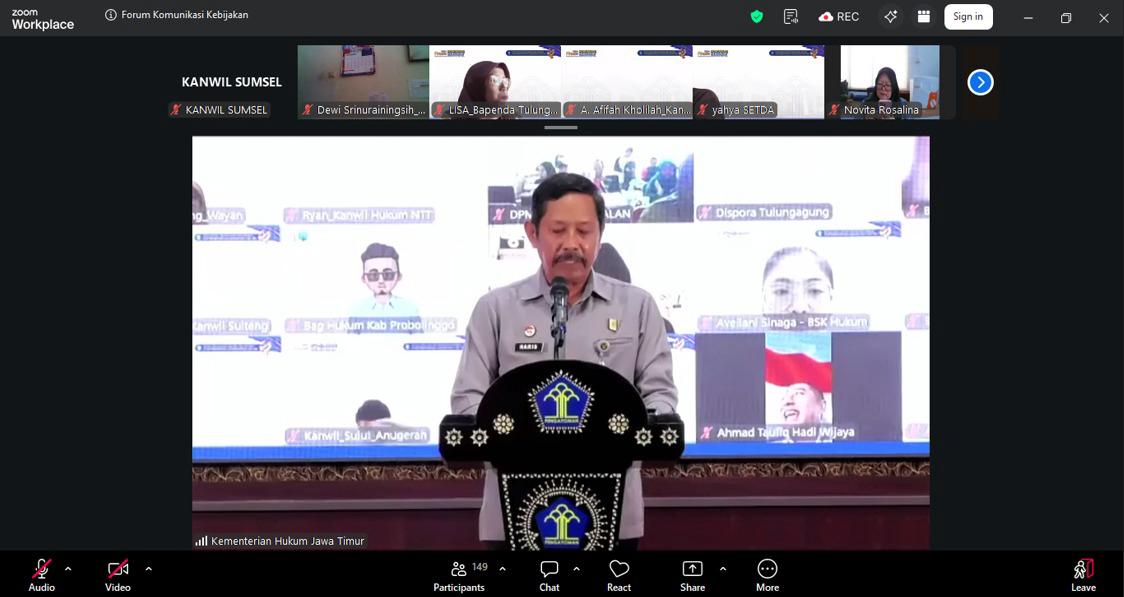 Dorong Kebijakan Publik Berkualitas, Kemenkum Sumsel Aktif dalam Forum Policy Talk