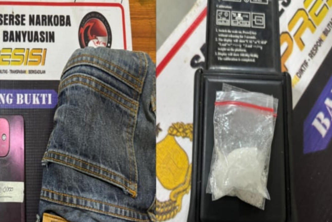 Dua Pengedar Sabu Ditangkap di Banyuasin, Polisi Sita 13 Gram Lebih Barang Bukti