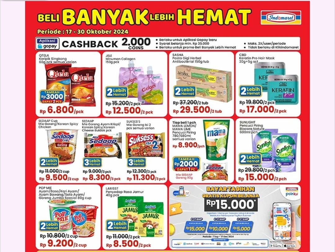 Di Palembang, Promo Indomaret Hari Ini: Deterjen Sayang Rp9.500, Sabun Shinzui Rp17.000, Diskon Harga Spesial!