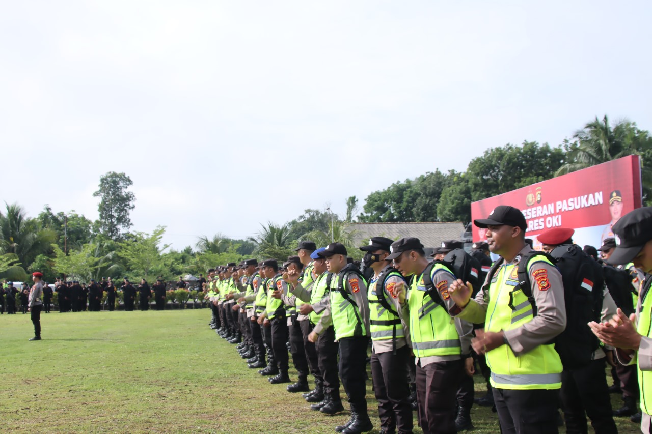 Puluhan Personel Polres OKI Naik Pangkat, 7 Orang Naik Jadi AKP