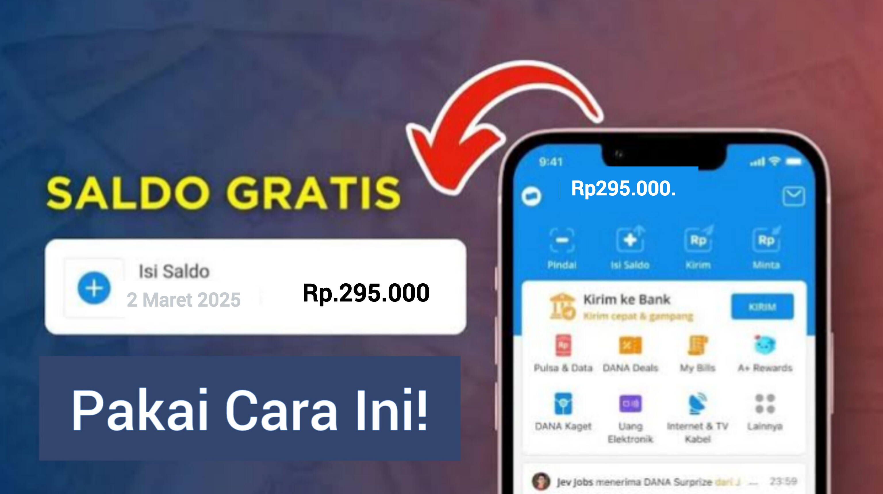 Fitur DANA Kaget Tawarkan Saldo Gratis Senilai Rp295.000. Langsung Klaim dan Masuk Dompet Digital 