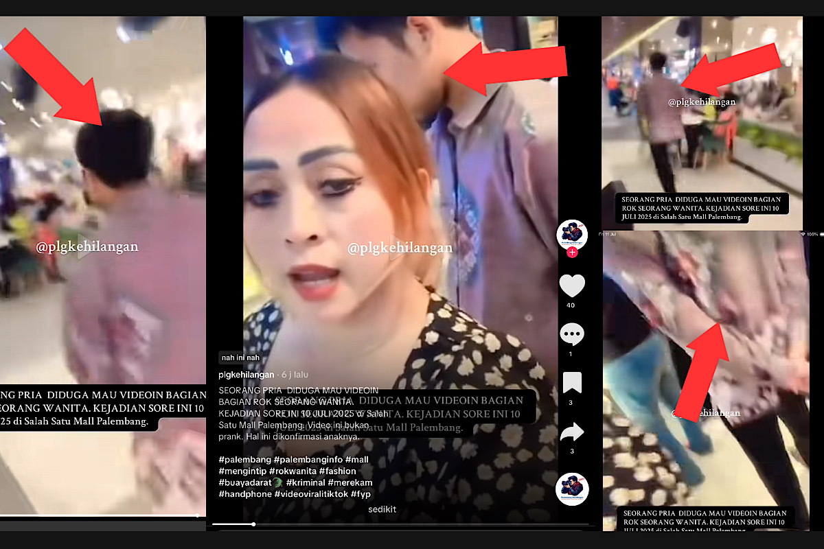 Viral, Pria di Palembang Kepergok Intip Rok Perempuan di Mal, Jepit Handphone di Sandal