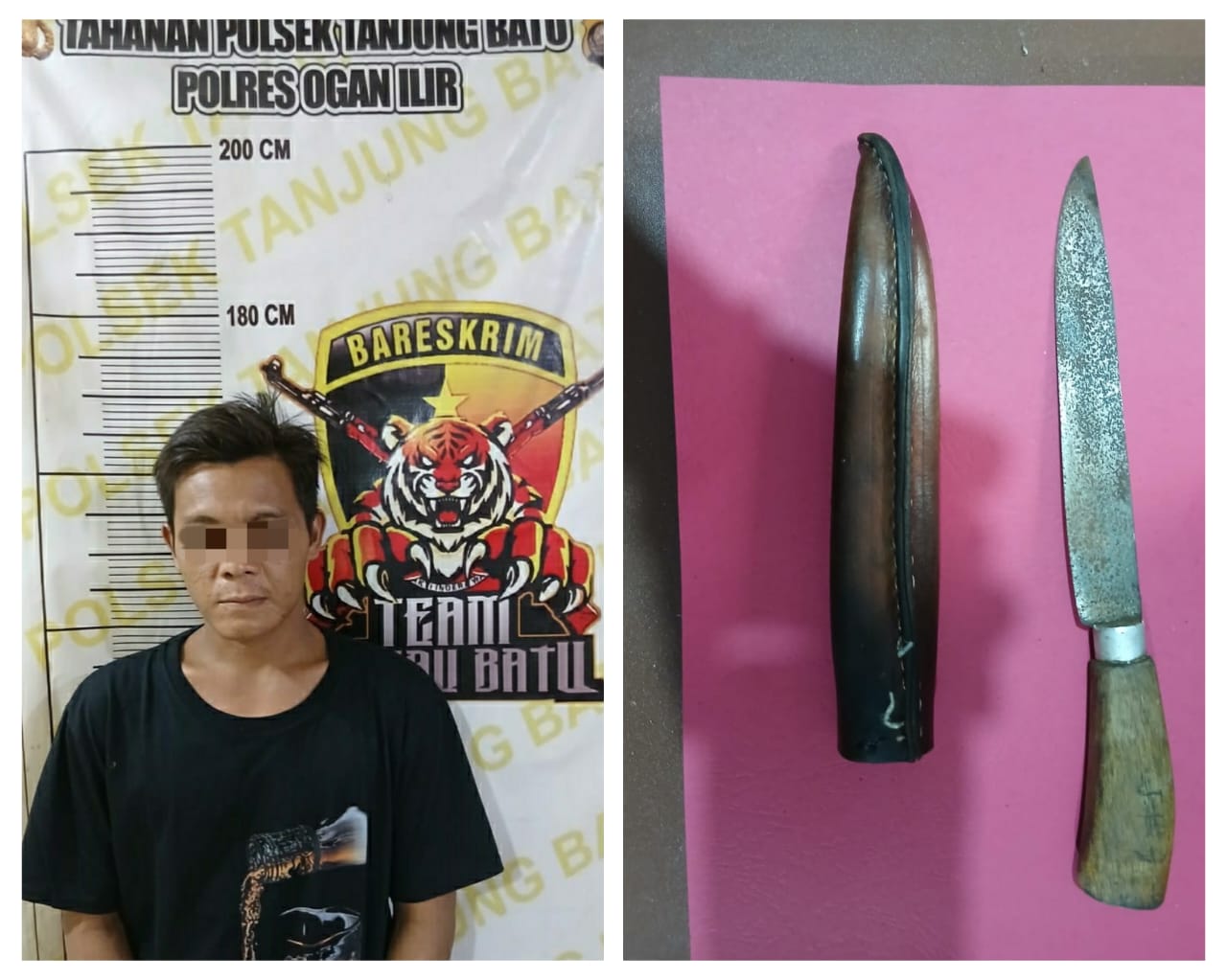 Pria di Ogan Ilir Ancam Security PTPN Cinta Manis dengan Pisau, Berujung Ditahan Polsek Tanjung Batu