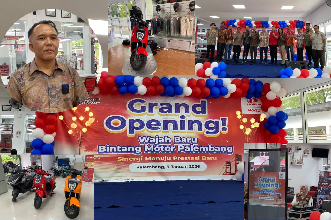 Dealer Honda Bintang Motor Palembang Perkenalkan Konsep 'Wajah Baru' pada Grand Opening Hari Ini