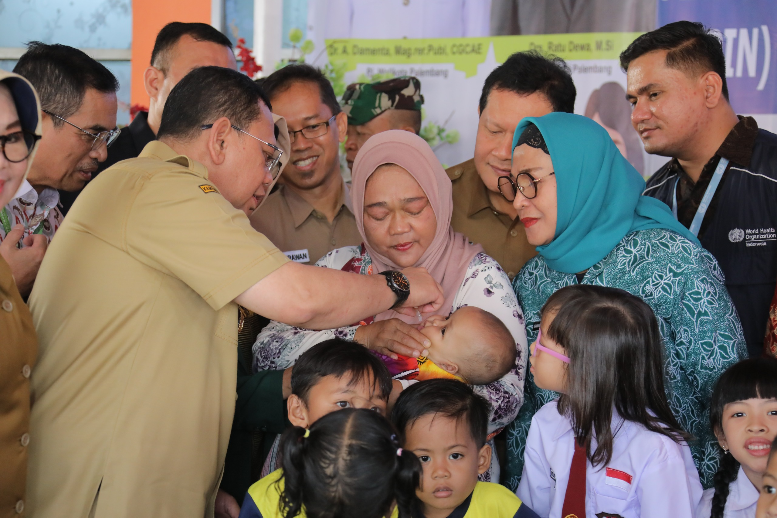 Palembang Bebas Polio: Pj Walikota Resmikan Pekan Imunisasi Nasional 2024