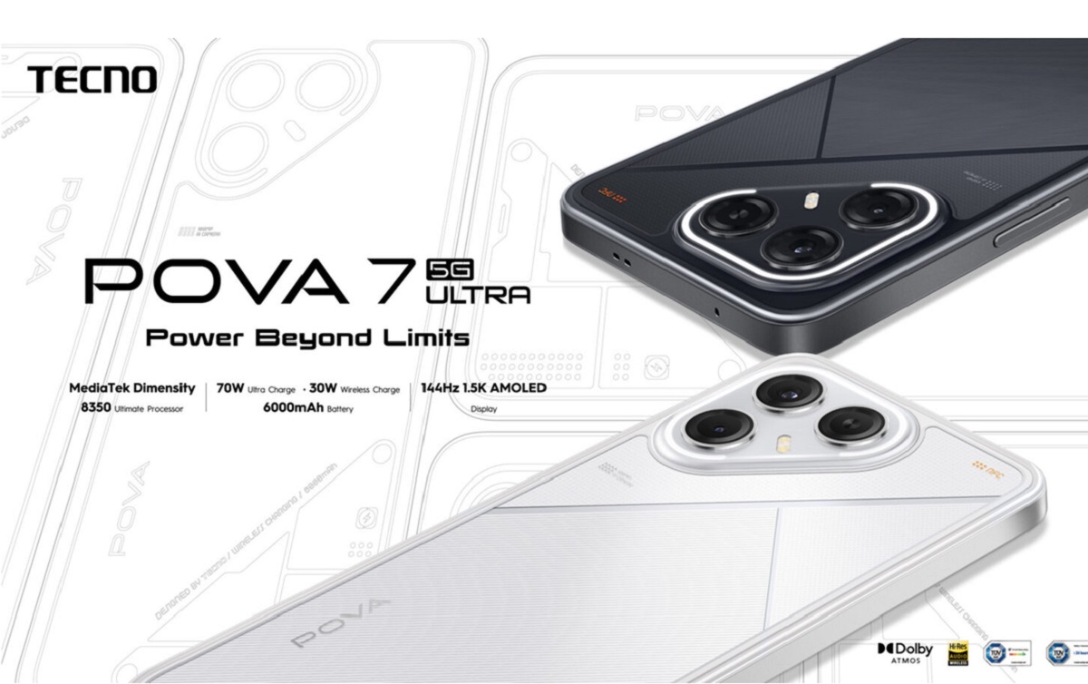 Tecno POVA 7 Ultra 5G: Ditenagai MediaTek Dimensity 8350 Ultimate dan Layar AMOLED