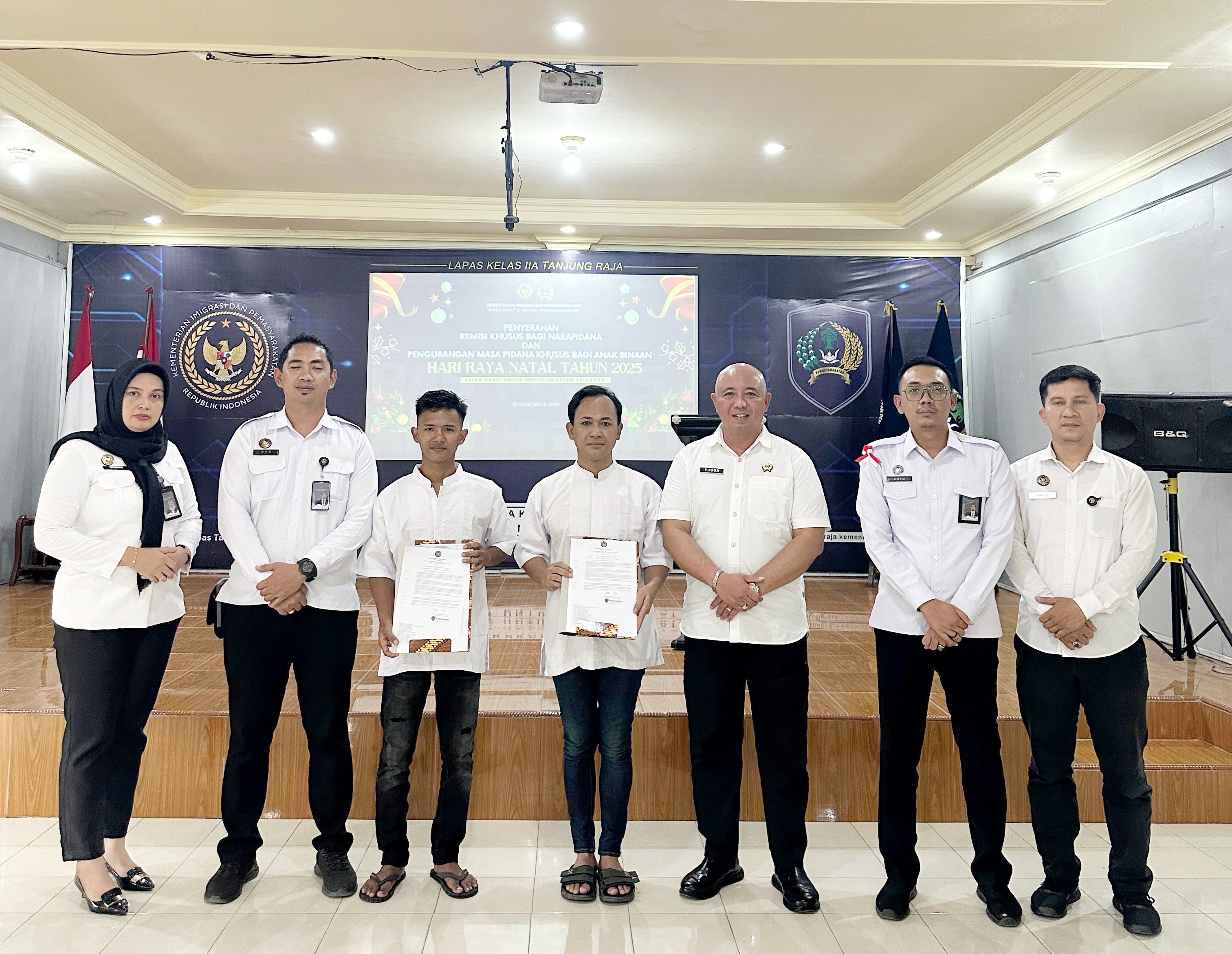 Lapas Tanjung Raja Ogan Ilir, Berikan Remisi Khusus Natal kepada Warga Binaan Beragama Nasrani