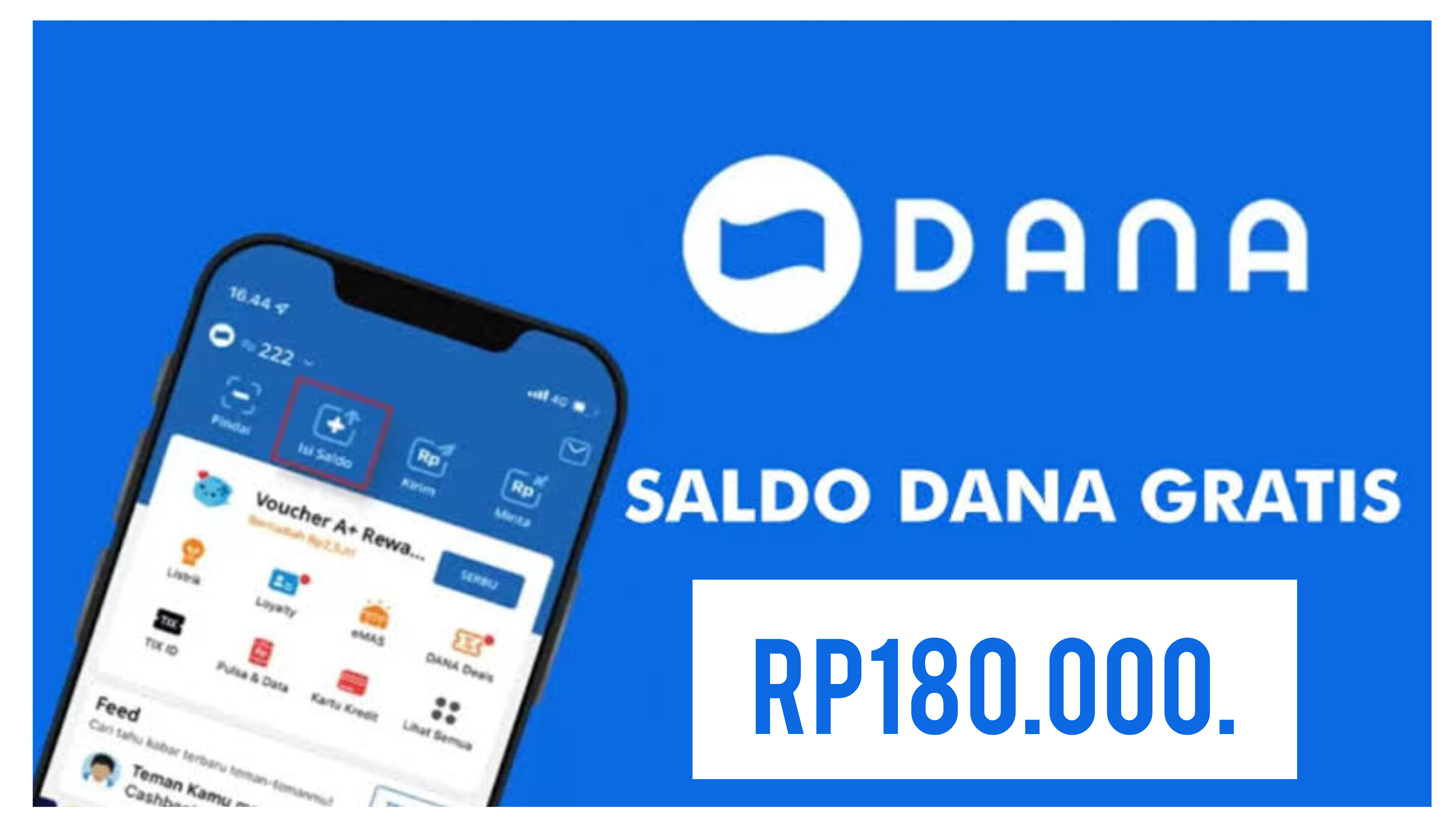 Yuk Klaim Link pada Fitur Dana Kaget Sekarang dan Raih Saldo Gratis Senilai Rp180.000.