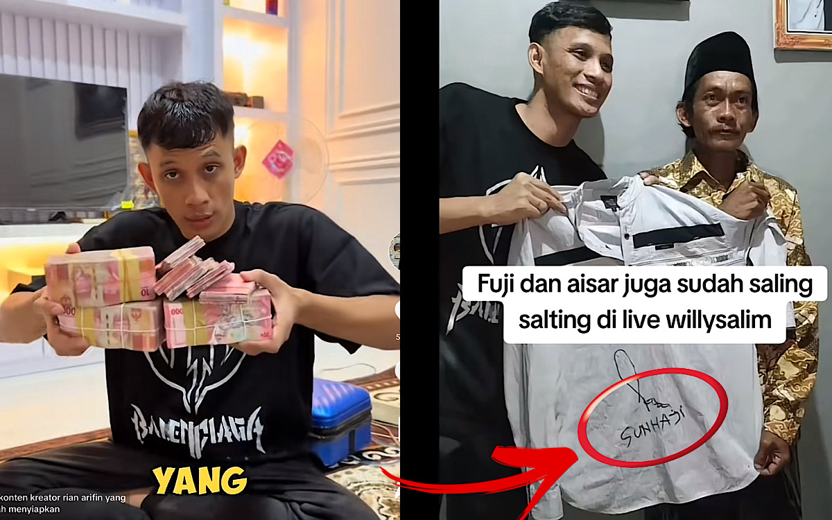 Baju Dipakai Penjual Es Teh Saat Dihina Gus Miftah Diambil Rian Arifin, Ditandatangani Dan Dikasih ke ‘Senja’