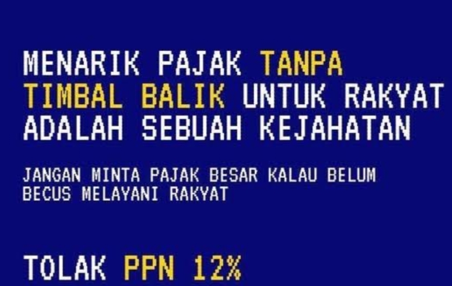 Selain Ramai Hastag Tolak Kenaikan PPN 12%, Ajakan Penolakan Berlatar Biru Ikut Ramai di Berbagai Medsos