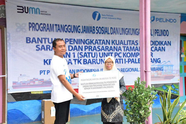 Pelindo Fokus Tingkatkan Pendidikan di Sumatera Selatan