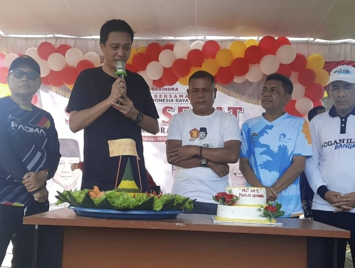 HUT ke-15 Partai Gerindra, Ajak Kader Semangat Bergerak Bersama Besarkan Partai Gerindra di Ogan Ilir