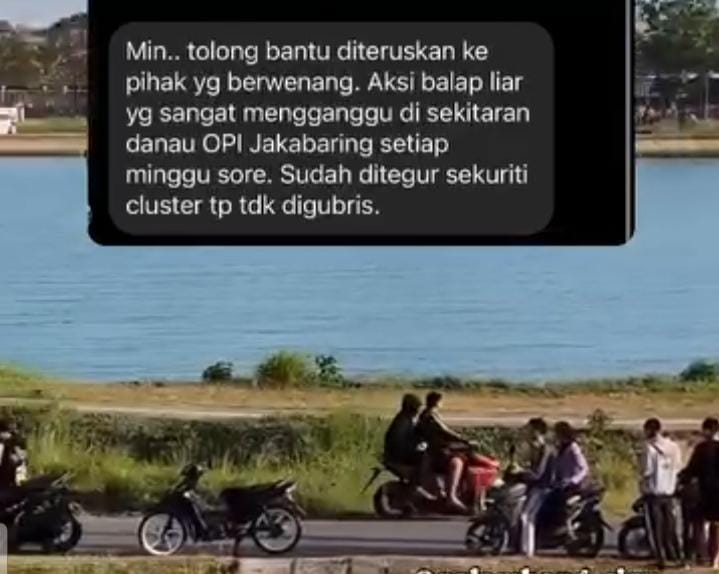 Dinilai Mengganggu, Warga Keluhkan Aksi Balap Liar di Kawasan OPI Jakabaring Palembang 