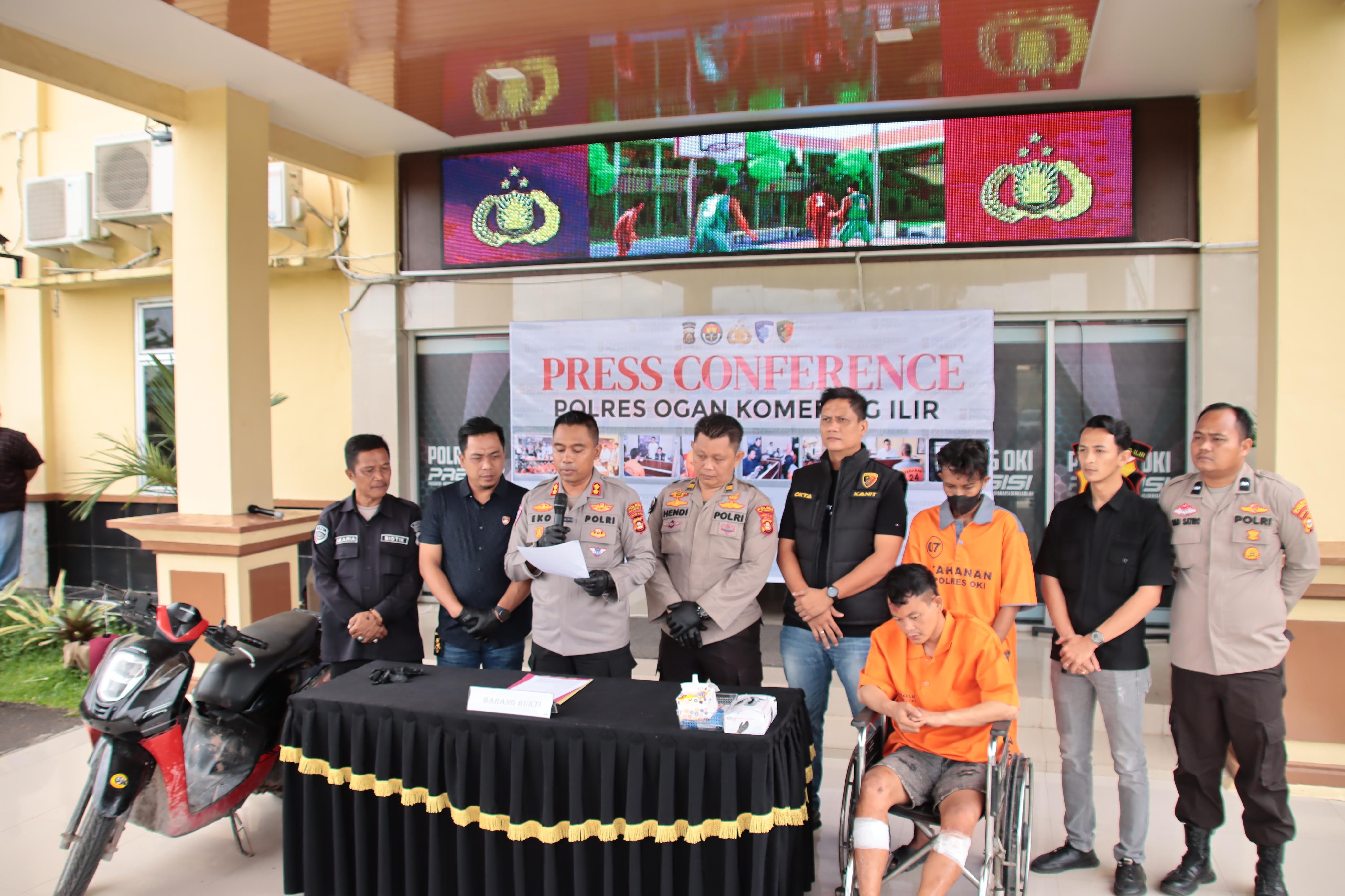 Polisi Tembak Pencuri Sepeda Motor Milik Jemaah Masjid Cinta Raja Kayuagung, Penadah Ikut Ditangkap