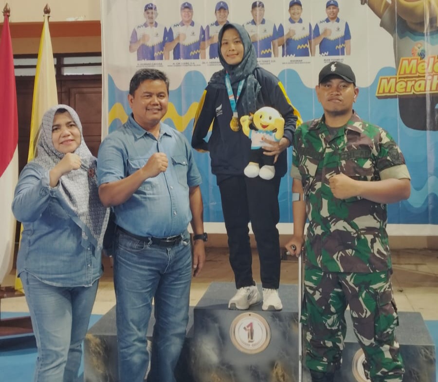 Beprestasi di Ajang Peparprov V Sumsel Pratu Ari Agus Palopi dapat Apresiasi 