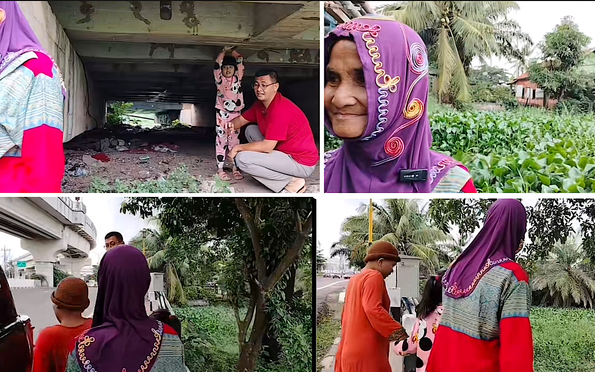 Terharu, Nenek Gelam Yang Sempat Viral Kembali ke Bawah Jembatan di Jakabaring Tempat Tinggalnya Dulu 